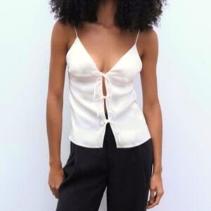 NWT Tie Front Top